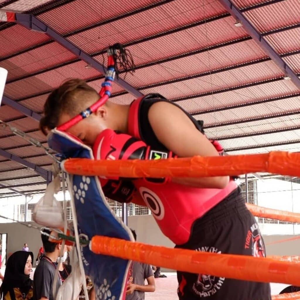 Mongkon Headband on Muay Thai Fighter